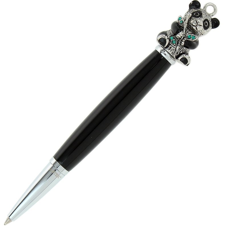 【クリスマスギフト】ARTEX パンダ飾りペン 無地ブラック - その他のペン - 銅・真鍮 ブラック