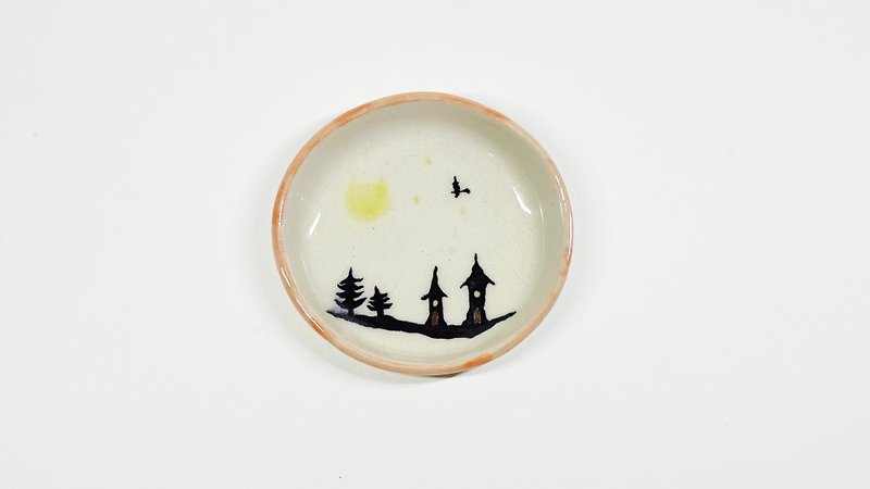 Pottery Small Plates & Saucers Multicolor - 【Halloween Series】Hand-painted cat dish hand-kneaded pottery plate/sauce plate/decoration plate