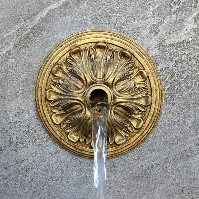 Water spout rosette Water fountain emitter Pool water feature Wall fountain - Wall Décor - Other Materials 