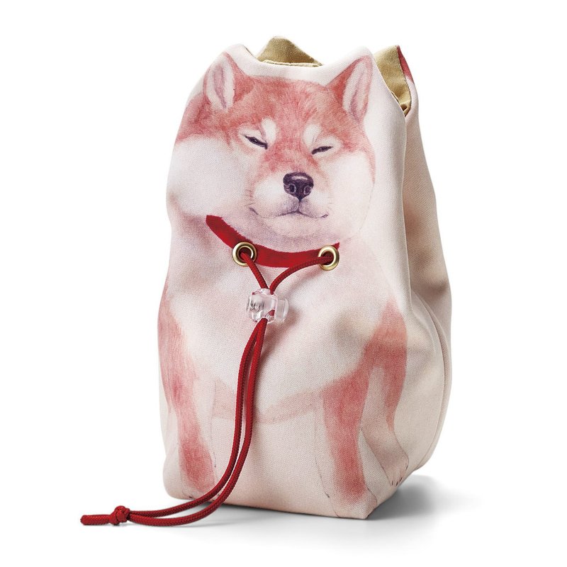 YOU+MORE! Shiba Inu Bunch Pocket - Close your eyes and don't want to walk - กระเป๋าเครื่องสำอาง - เส้นใยสังเคราะห์ หลากหลายสี