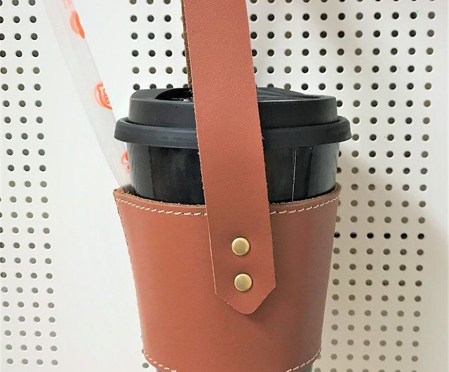 Environmentally friendly anti-scald leather cup holder, with