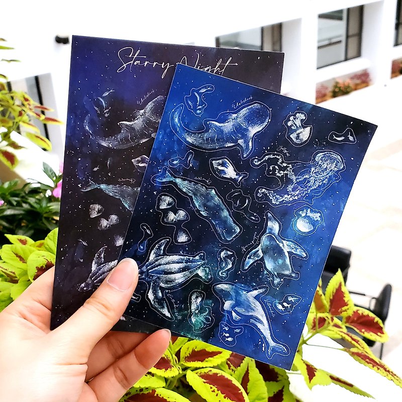 Fish Qifen Ocean Starry Sky Sticker - สติกเกอร์ - กระดาษ 