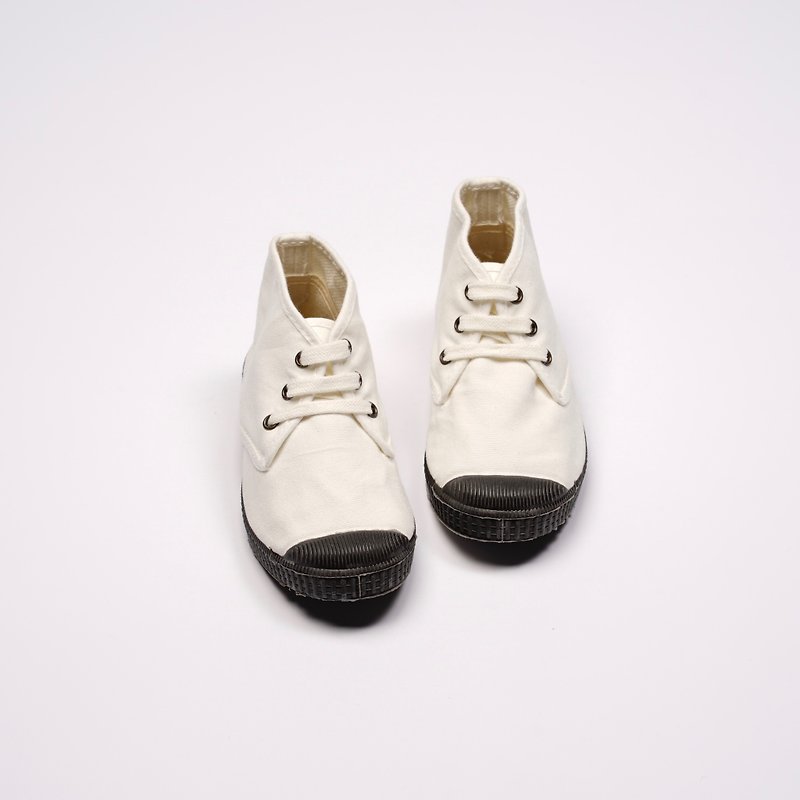 西班牙帆布鞋 CIENTA U60997 05 白色 黑底 經典布料 童鞋 Chukka - 男/女童鞋 - 棉．麻 白色
