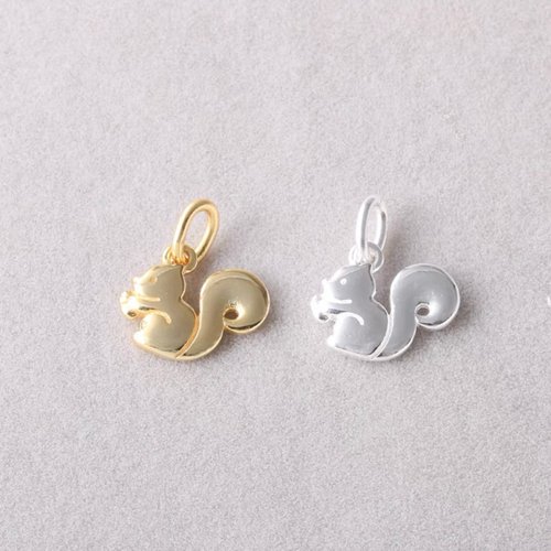 Squirrel who loves gold/cute miner/rich squirrel/sterling silver necklace -  Shop JULIE design Necklaces - Pinkoi