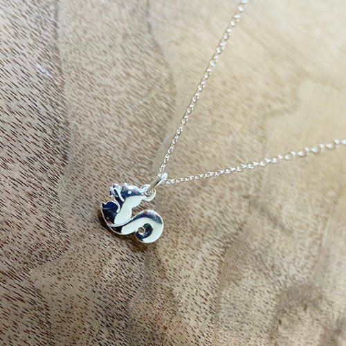 Squirrel who loves gold/cute miner/rich squirrel/sterling silver necklace -  Shop JULIE design Necklaces - Pinkoi