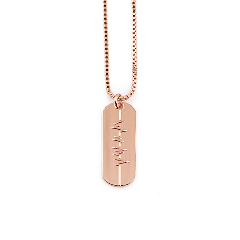 Rose Gold ECG Necklace - Necklaces - Other Metals 