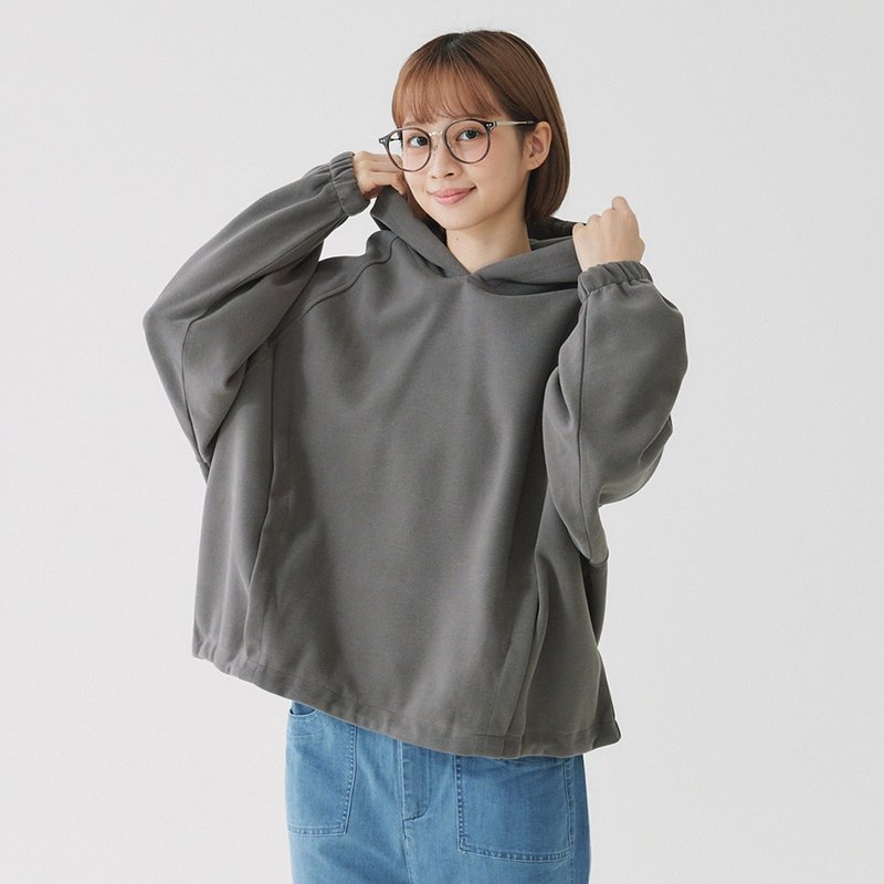 【Simply Yours】裾ドローストリングオフショルダーフーディー 紫咖F - トップス - コットン・麻 ブラウン