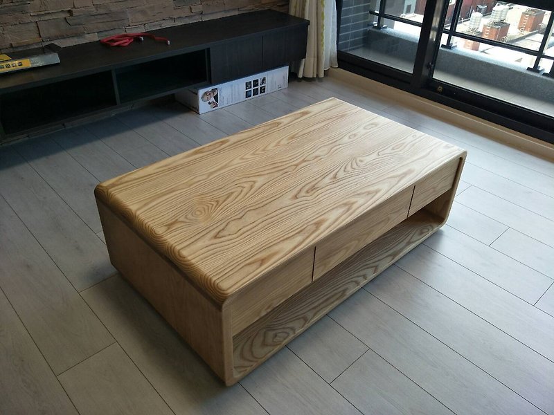 Zen Forest客製化梣木客廳矮几 - 電視櫃 - 木頭 卡其色