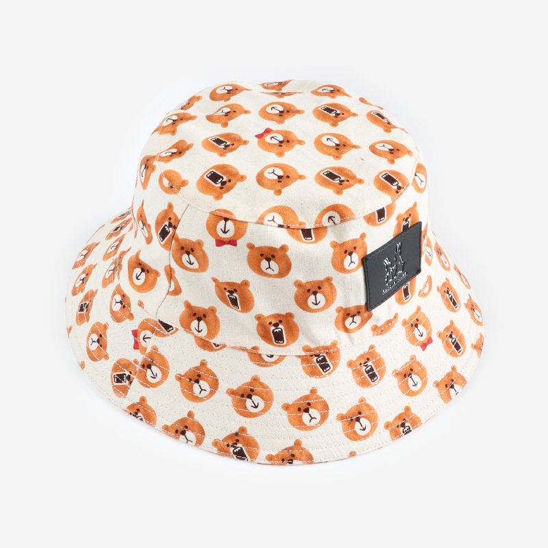 熊熊頭漁夫帽 fisherman hat - 帽子 - 棉．麻 多色
