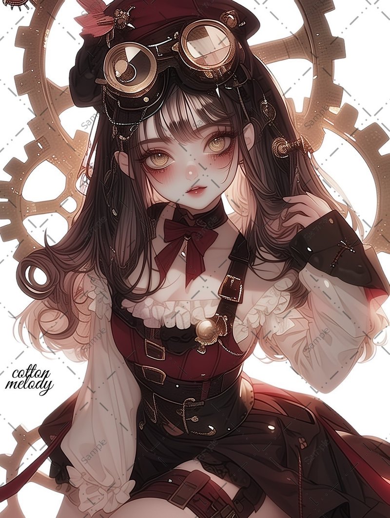 original sticker no.633 人物ステッカー オリジナルステッカー 人物ステッカー 女の子ステッカー オリジナル人物ステッカー - 貼紙 - 紙 