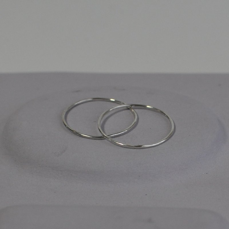 [2 pieces] Daily Silver ring/0.8mm round wire/size can be specified - General Rings - Other Metals Silver