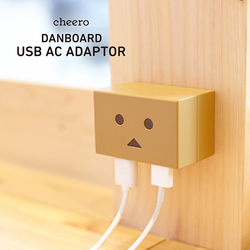 阿愣旅充壁插_Double USB AC Charger (1A+2.1A) cheero Auntie - ที่ชาร์จ - พลาสติก สีทอง