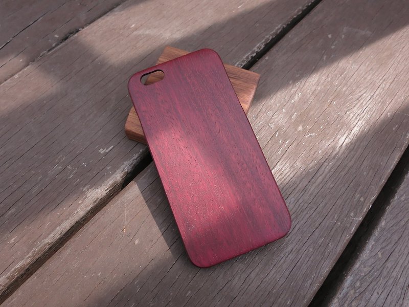 Micro forest. iPhone 6S pure wood Wooden Phone Case - "violet / purple core wood" ★★ Limited .. donated hickory phone holder ★★ - เคส/ซองมือถือ - ไม้ สีม่วง