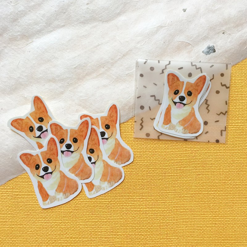 Watercolor Corgi Sticker Pack - Stickers - Paper Orange