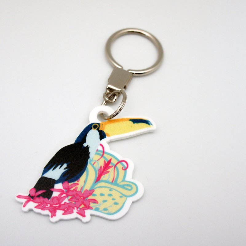 BLR Key Ring BRAIN CANDY [ Tropical bird ] KR17 - Keychains - Acrylic Yellow