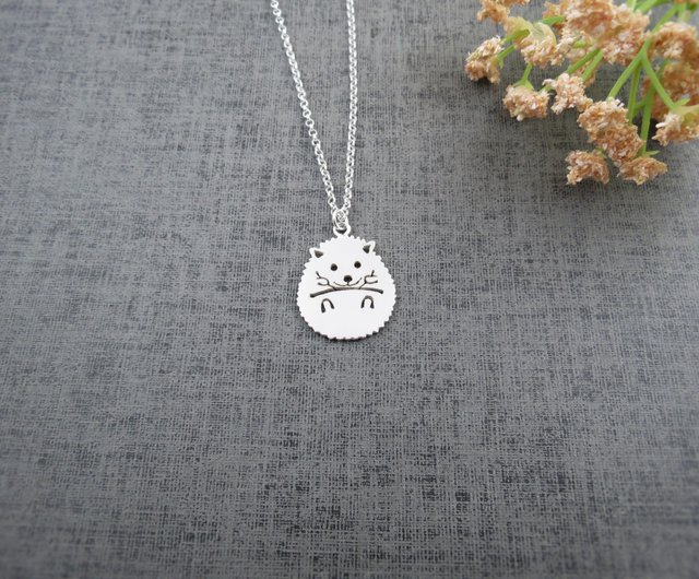 Hedgehog - hollow animals (925 silver necklace) - C percent