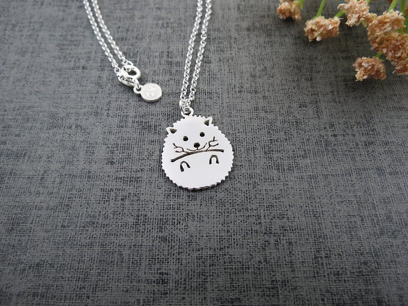 Hedgehog - hollow animals (925 silver necklace) - C percent handmade - Necklaces - Sterling Silver Silver