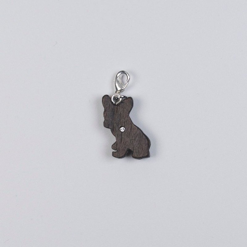 French bulldog wooden charm - Charms - Wood Brown