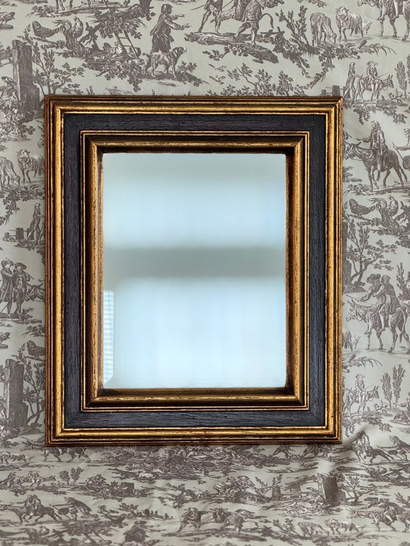 40667-Elegant French antique gilding wood frame mirror - ตกแต่งผนัง - ไม้ 