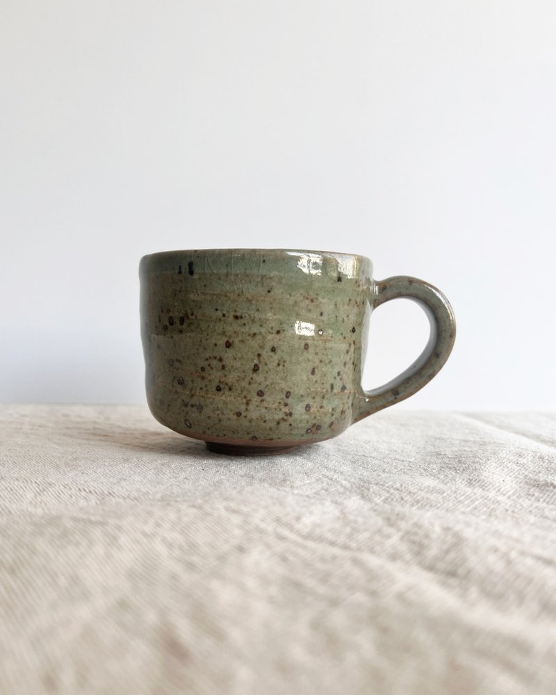 Dark Green Coffee Cup | Pottery - แก้วมัค/แก้วกาแฟ - ดินเผา สีเขียว