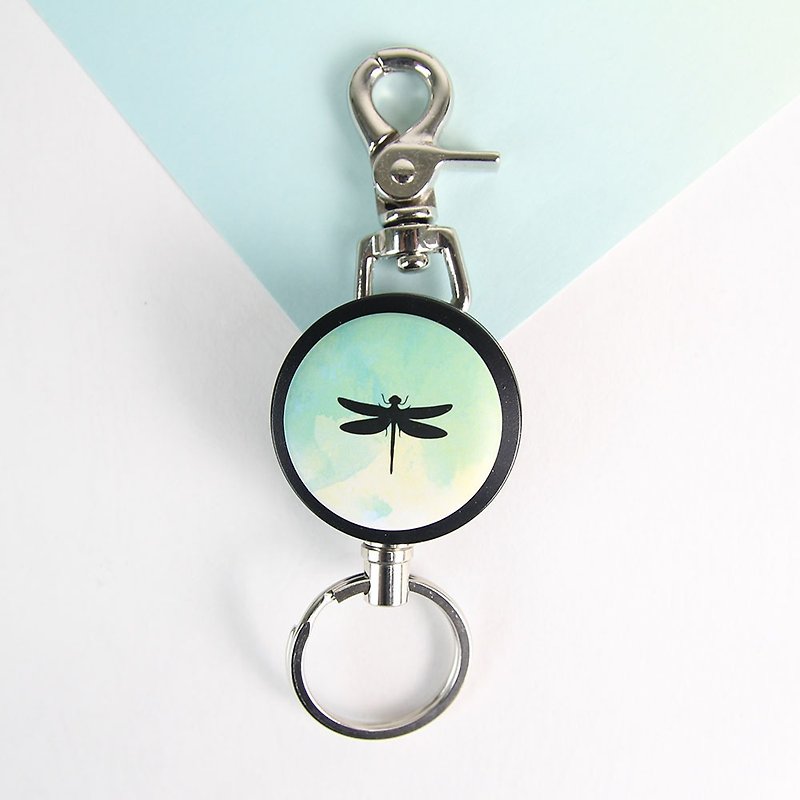 i good slip key buckle ring series - rendering series -M8. dragonfly - ที่ห้อยกุญแจ - โลหะ สีเขียว