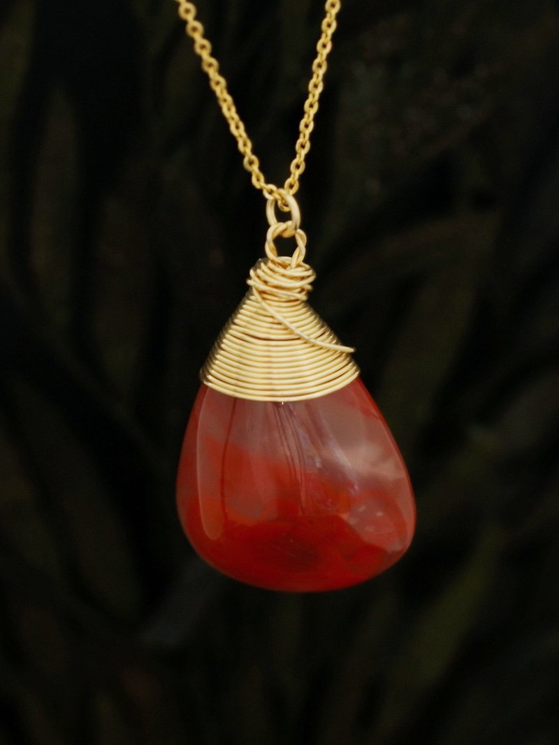 14K GF South Red Agate Necklace SR-05 - Necklaces - Gemstone 