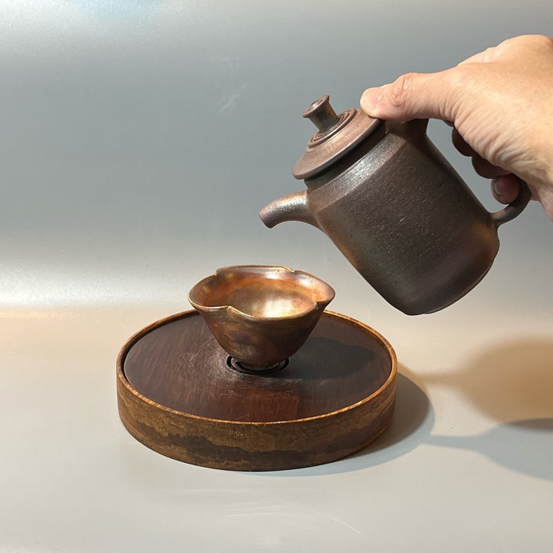 柴燒古樸直立茶壺 / 純陶土茶壺 / 小平凡手作 - 茶壺/茶杯/茶具 - 陶 
