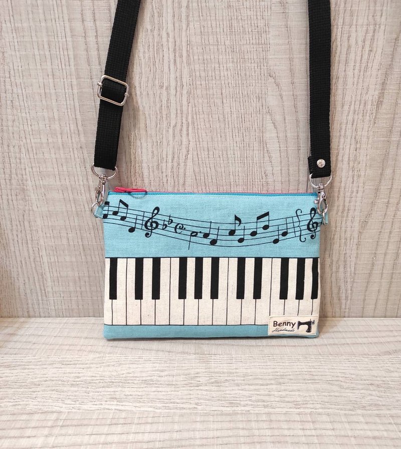 Piano pattern mobile phone bag - Messenger Bags & Sling Bags - Cotton & Hemp 