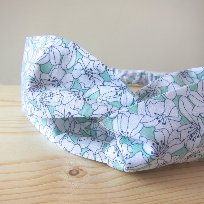 Mint forest Elastic hair band howfan - เครื่องประดับผม - ผ้าฝ้าย/ผ้าลินิน สีเขียว