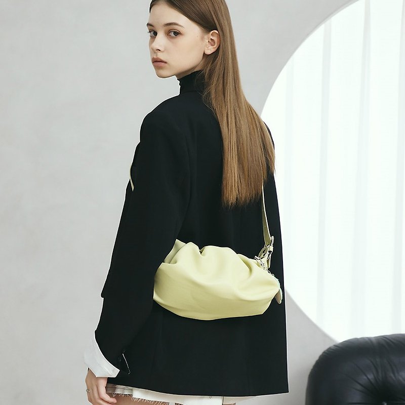 MUR Korean Bowl Vegan Leather bag (Lemon) - Messenger Bags & Sling Bags - Eco-Friendly Materials 