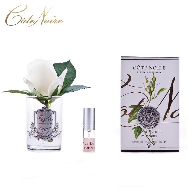 French Côte Noire ivory white rose fragrance flower transparent bottle - น้ำหอม - วัสดุอื่นๆ 