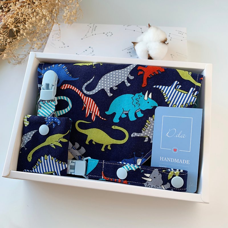 恐龍世界 寶貝夏日彌月禮盒 Mi Lee 專屬 - 彌月禮盒 - 棉．麻 藍色