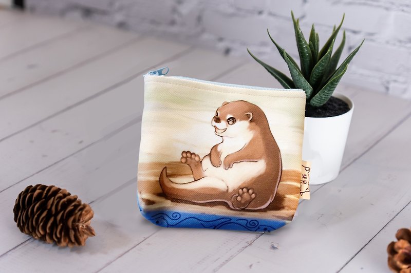 【2023 Cultural Expo】Taiwan Conservation Category-Otter Bottomed Coin Purse - Coin Purses - Other Materials 