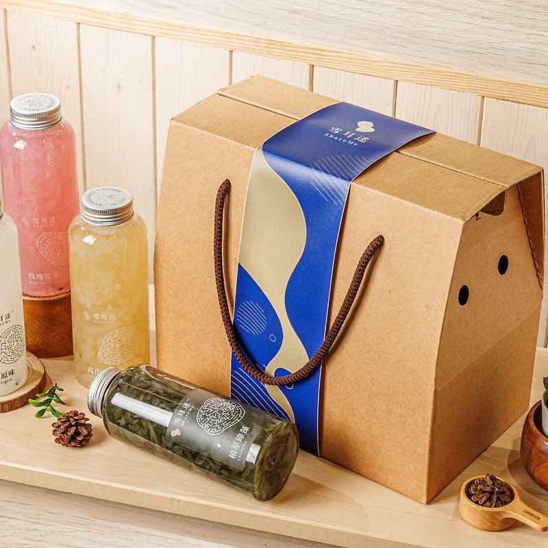 雪耳迷/白木耳飲 8入+普魯士藍環保禮盒 - 保健/養生 - 新鮮食材 多色
