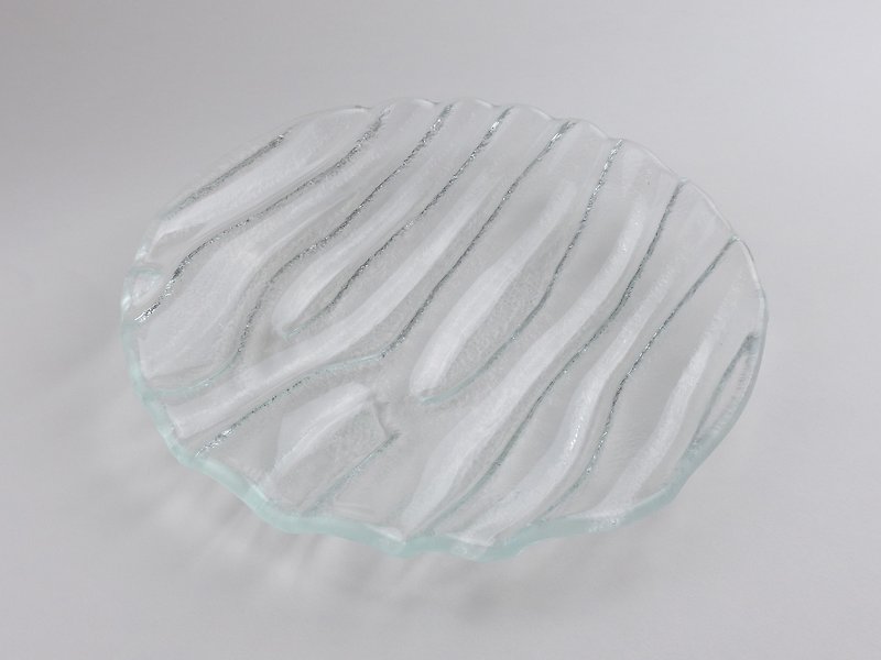 Now 水流玻璃盤圓 20cm-95009 - 小碟/醬油碟 - 玻璃 