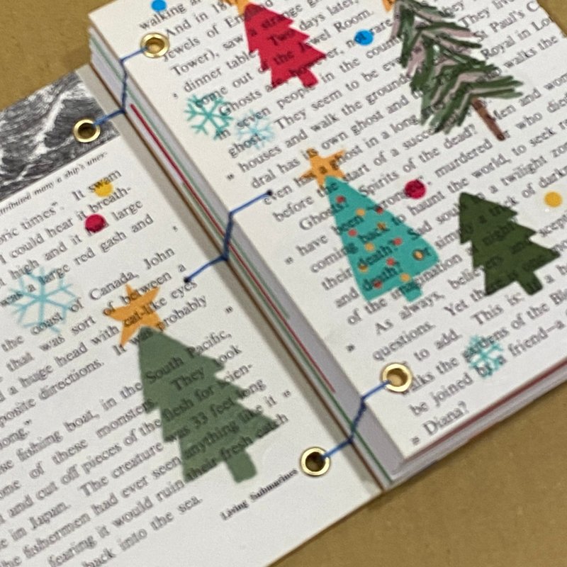 Colourful Christmas - A6 Handmade Journal Book - Notebooks & Journals - Paper 