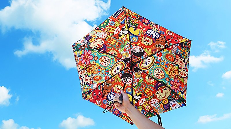 【安全な出入り】クラシックな売れ筋日傘抗UV防風日焼け止め防水カラフルクールな二層折りたたみ傘 - 傘・雨具 - 防水素材 多色