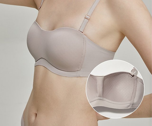 DEOTSY Sticy Bra Underwear Women Without Steel Ring Gather Large