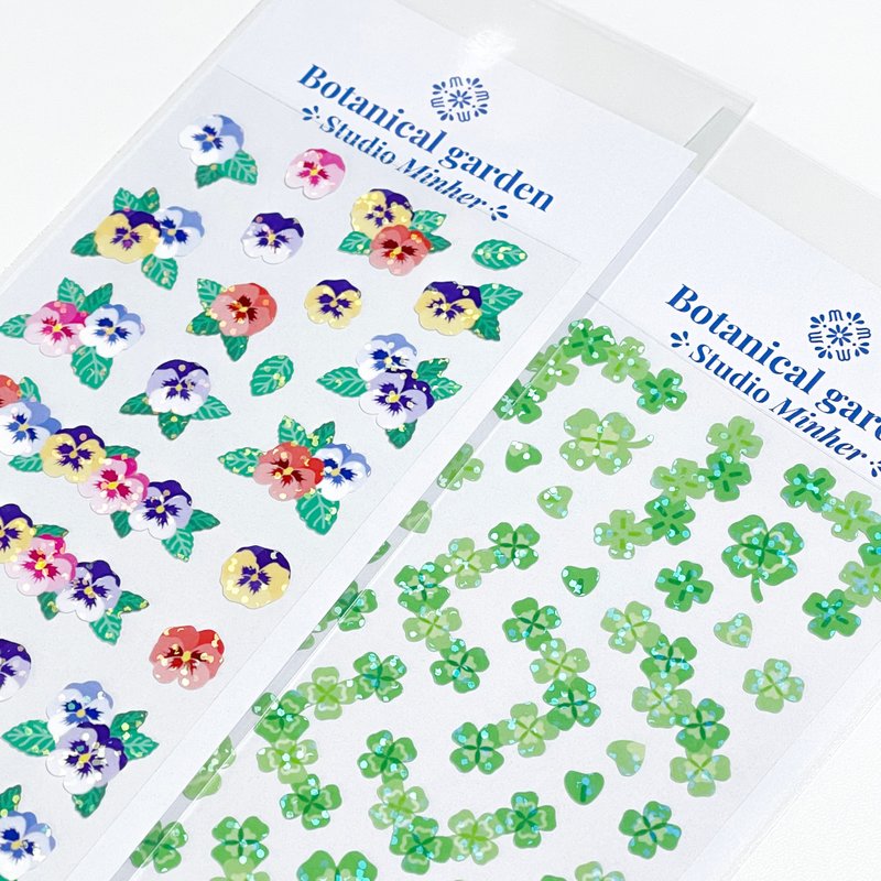 My Garden - flower holographic seal sticker (minher studio) - 貼紙 - 紙 多色