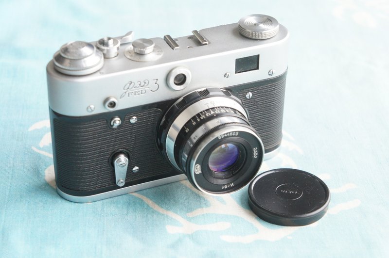 SOVIET LEICA COPY FOR YOUR COLLECTION! FED-3 camera &PANDA STYLE INDUSTAR-61 L/D - 相機/拍立得/底片相機 - 其他材質 