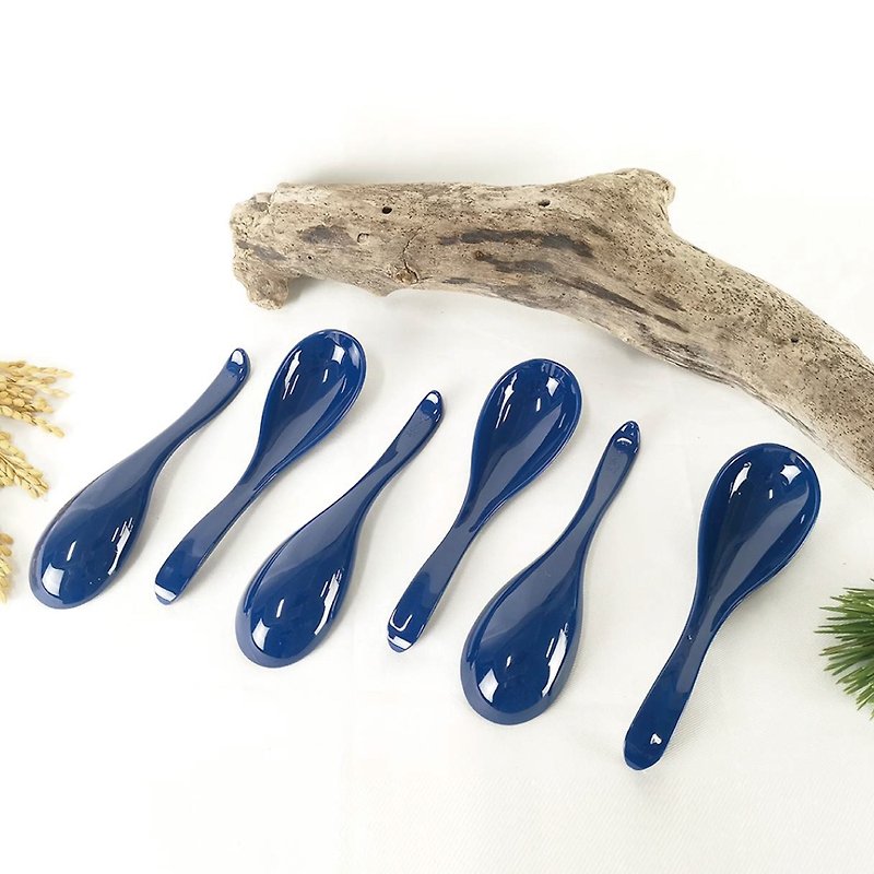 PGT功夫勺(暮夜黑)(六入裝) - 刀/叉/湯匙/餐具組 - 環保材質 藍色