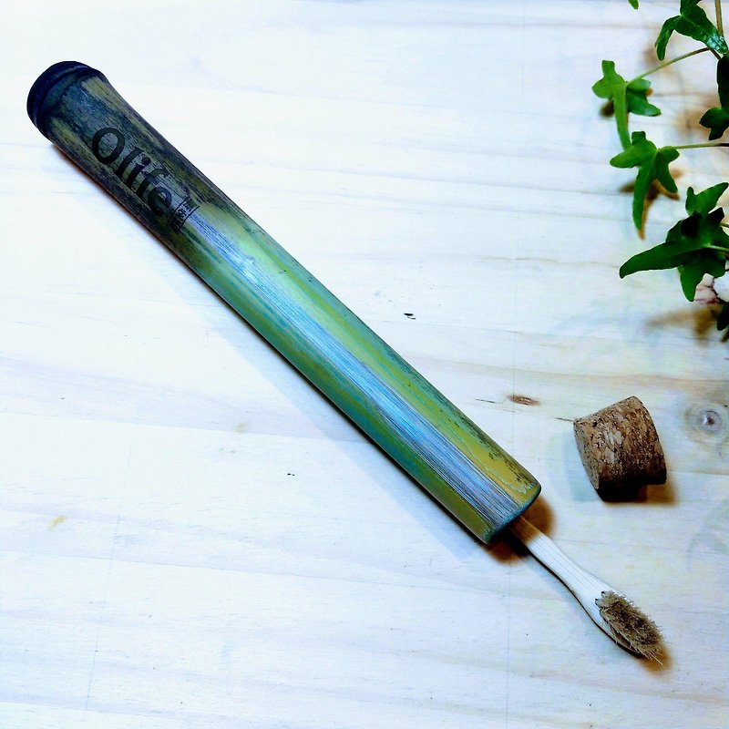 [バイバイの天然手作りの歯ブラシの旅行ボックスは、歯ブラシを含んでいない] Olifeオリジナルの生活 - その他 - 竹製 グリーン