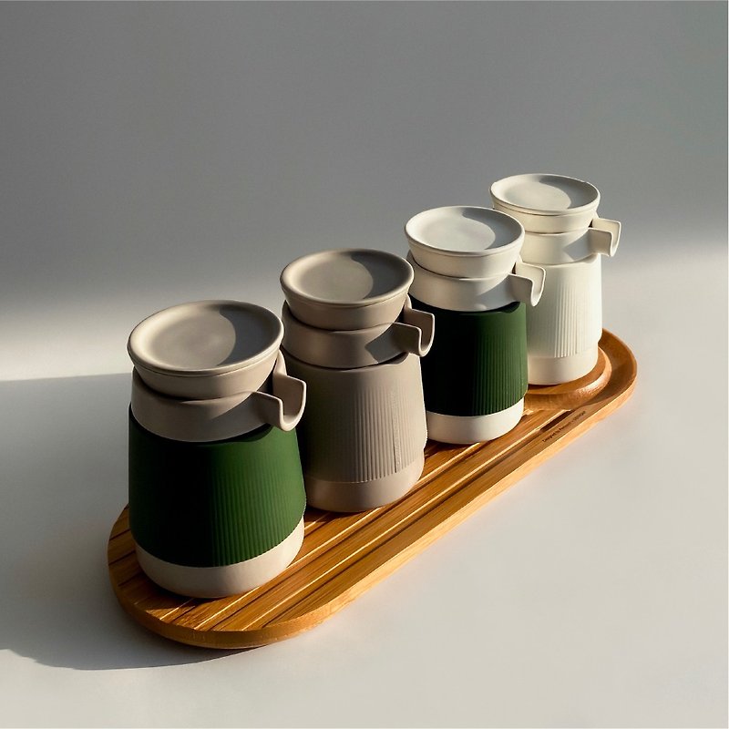 【客制化禮物】DEFRONT 小燈塔新一代輕便茶具套裝 - 茶具/茶杯 - 陶 白色
