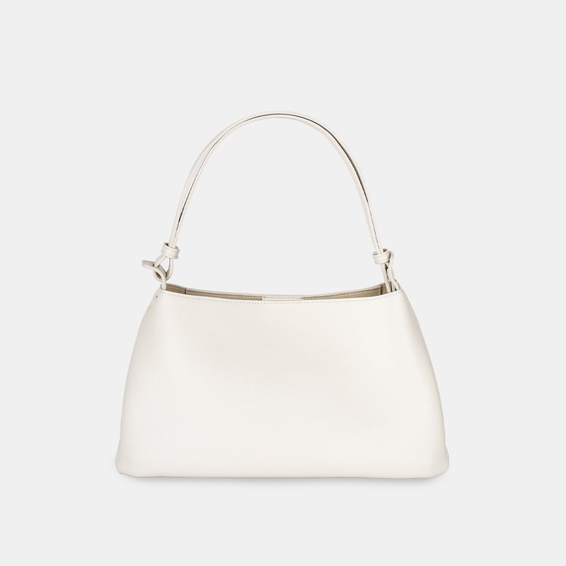 Two-Tone Hobo 玉米基純素皮革 手提包 側背包 米白色 - 手提包/手提袋 - 人造皮革 白色