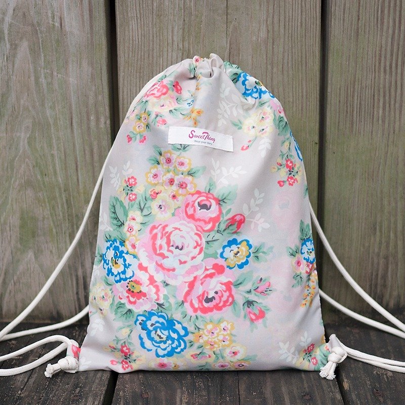 Rose Garden khaki parent-child waterproof back pocket pockets _ _ - Drawstring Bags - Waterproof Material Khaki