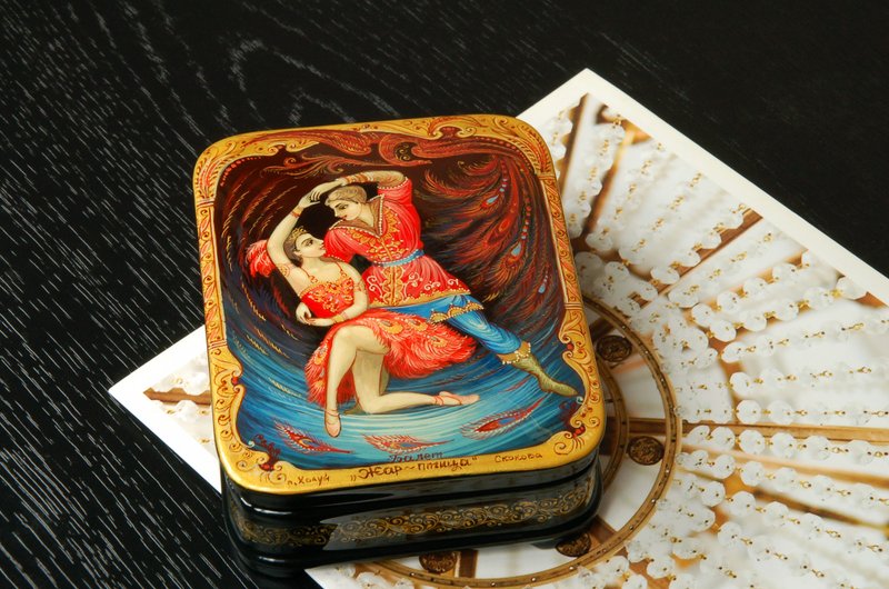 Firebird ballet lacquer box hand-painted Christmas Gift Wrapping - 擺飾/家飾品 - 其他材質 