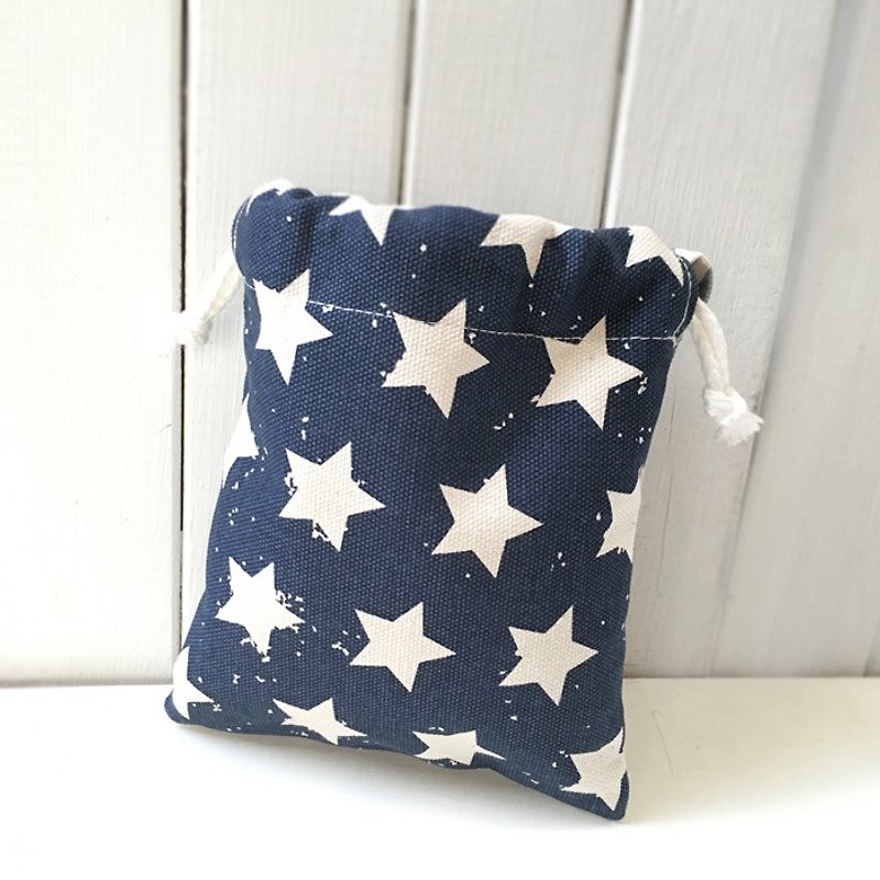 mini drawstring pouch - Other - Cotton & Hemp Blue