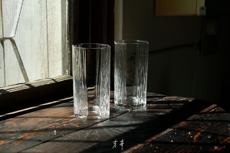 Octagonal wood grain glass - Cups - Glass 