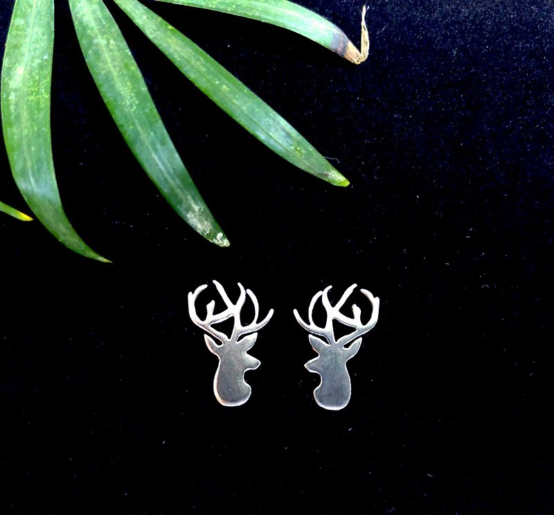 Elk / 925 sterling silver / earrings - Earrings & Clip-ons - Sterling Silver 