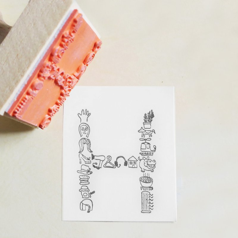 English letter seal <H> - Stamps & Stamp Pads - Rubber 